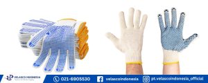 Supplier Sarung Tangan Kerja Polkadot