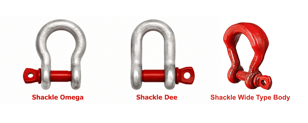 Jenis shackle berdasarkan bentuk
