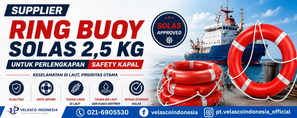 Supplier Ring Buoy SOLAS 2,5 Kg untuk Perlengkapan Safety Kapal Supplier Ring Buoy SOLAS 2,5 Kg untuk Perlengkapan Safety Kapal